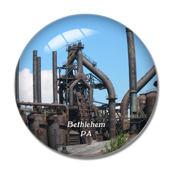 Bethlehem Hoover Mason Trestle Pennsylvania USA 3D Fridge Magnet Crystal Glass