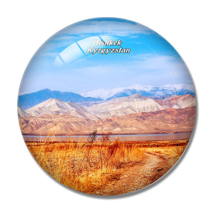 Erkindik Statue Bishkek Kyrgyzstan 3D Fridge Magnet Crystal Glass