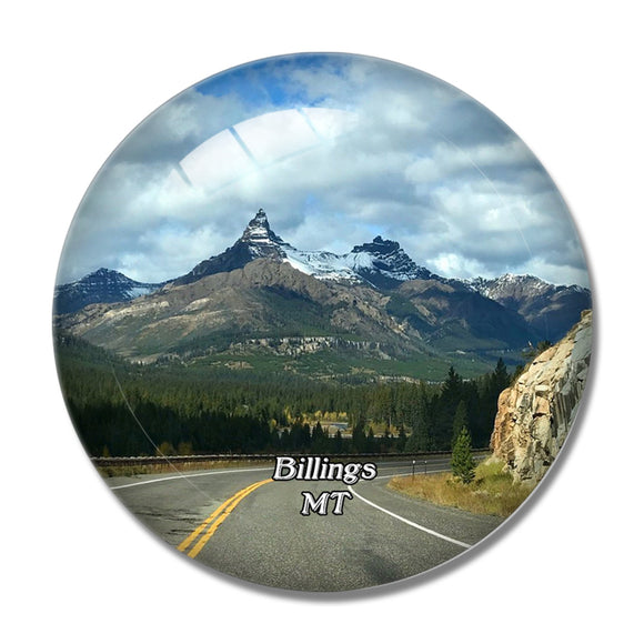 Billings Beartooth Highway Montana USA 3D Fridge Magnet Crystal Glass