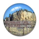 Billings Pictograph Cave State Park Montana USA 3D Fridge Magnet Crystal Glass