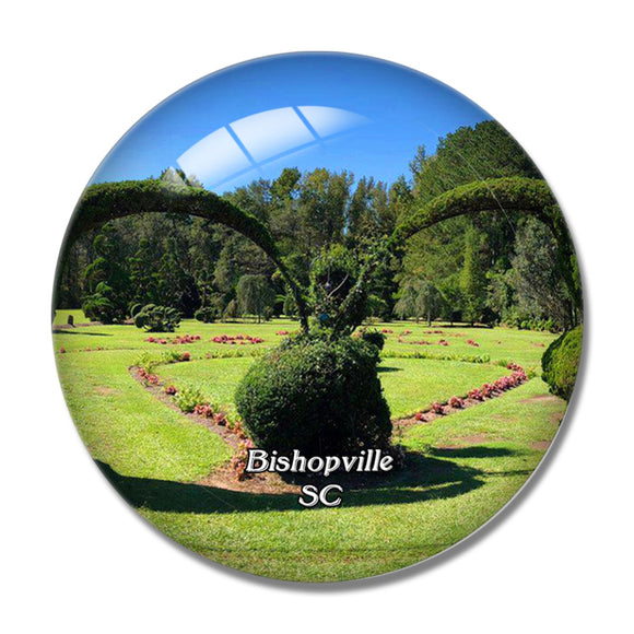 Bishopville Garden South Carolina USA 3D Fridge Magnet Crystal Glass