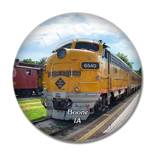 Boone Train Iowa USA 3D Fridge Magnet Crystal Glass