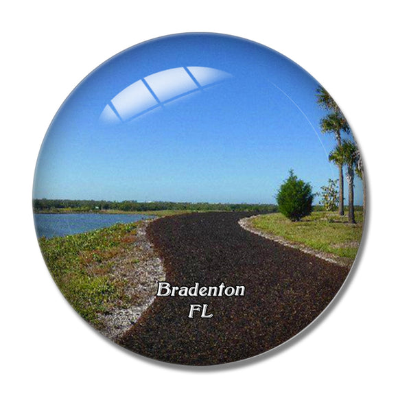 Bradenton Robinson Nature Preserve Florida USA 3D Fridge Magnet Crystal Glass