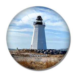 Bridgeport Lighthouse Connecticut USA 3D Fridge Magnet Crystal Glass