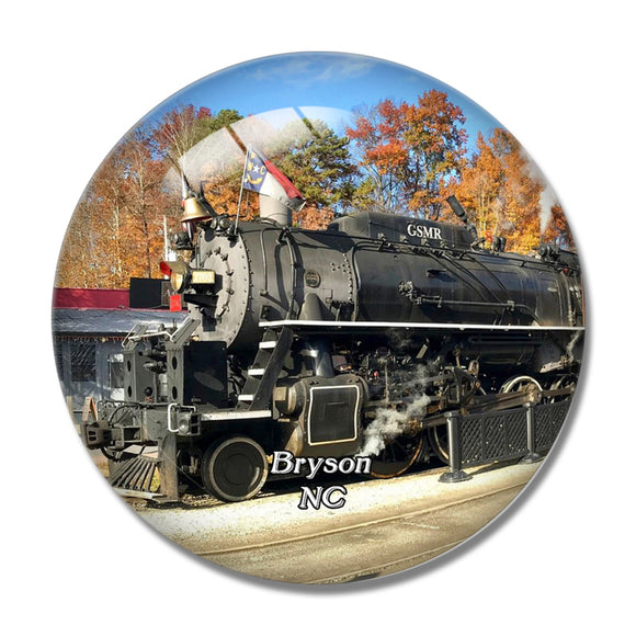 Bryson  Great Smoky Mountains Railroad North Carolina USA 3D Fridge Magnet Crystal Glass