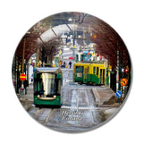 Finland Helsinki Tram System Helsinki 3D Fridge Magnet Crystal Glass