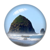 Cannon Beach Haystack Rock Oregon USA 3D Fridge Magnet Crystal Glass