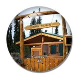 Cantwell Dog Famer Alaska USA 3D Fridge Magnet Crystal Glass