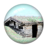 Chadron Museum of the Fur Trade Nebraska USA 3D Fridge Magnet Crystal Glass