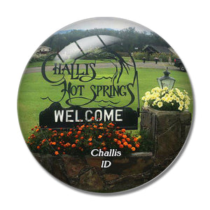 Challis Hot Springs Idaho USA 3D Fridge Magnet Crystal Glass