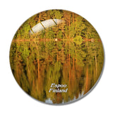 Finland Nuuksio Park Espoo 3D Fridge Magnet Crystal Glass