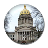 Charleston State Capitol West Virginia USA 3D Fridge Magnet Crystal Glass