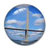 Charlston Arthur Ravenel Jr. Bridge South Carolina USA 3D Fridge Magnet Crystal Glass