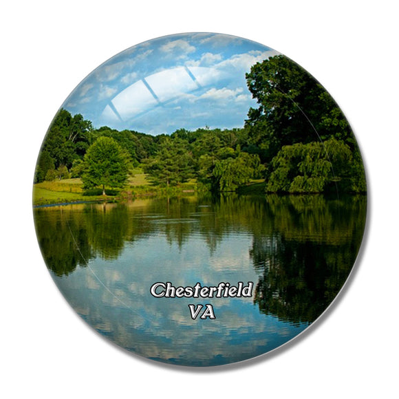Chesterfield Park Virginia USA 3D Fridge Magnet Crystal Glass