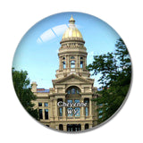 Cheyenne Wyoming State Capitol USA 3D Fridge Magnet Crystal Glass