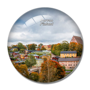 Finland Porvoo 3D Fridge Magnet Crystal Glass