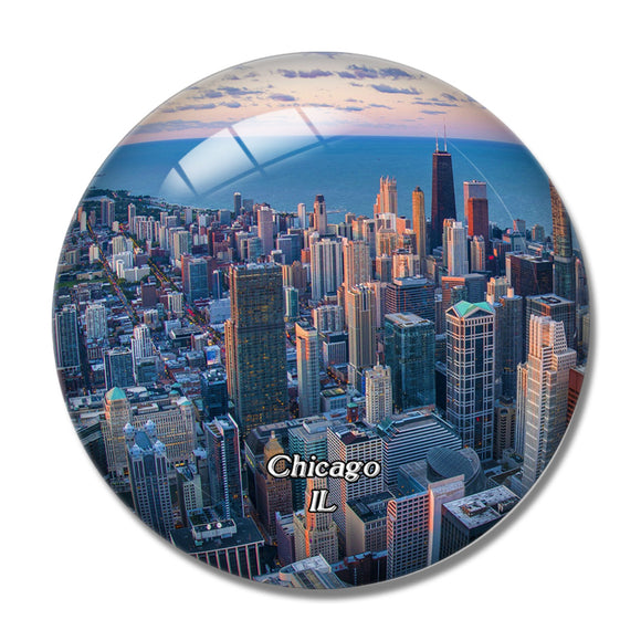 Chicago Willis Tower Illinois USA 3D Fridge Magnet Crystal Glass