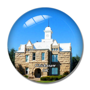 Chickasaw National Capital Oklahoma USA 3D Fridge Magnet Crystal Glass