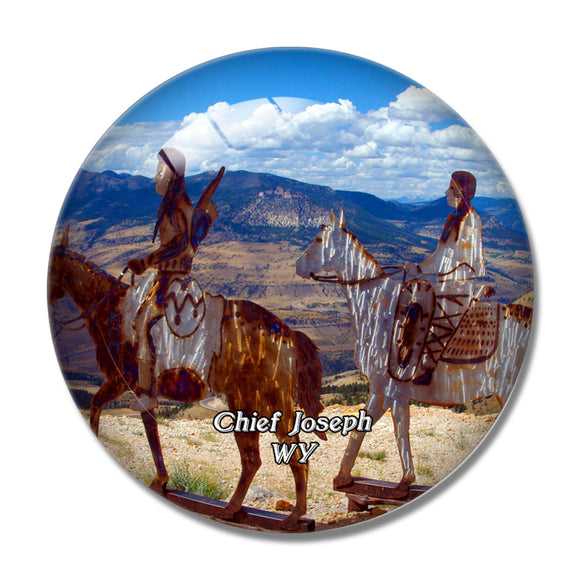 Chief Joseph Highway Wyoming USA 3D Fridge Magnet Crystal Glass