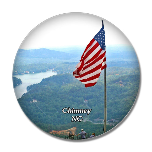 Chimney Rock North Carolina USA 3D Fridge Magnet Crystal Glass