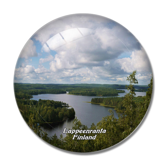 Finland Saimaa Lake Lappeenranta 3D Fridge Magnet Crystal Glass