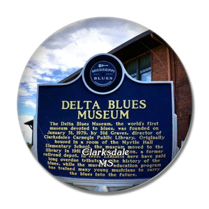 Clarksdale Delta Blues Museum Mississippi USA 3D Fridge Magnet Crystal Glass