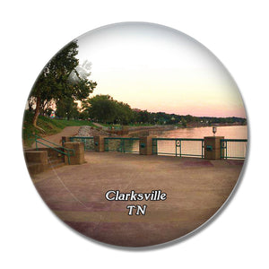 Clarksville Riverwalk Tennessee USA 3D Fridge Magnet Crystal Glass