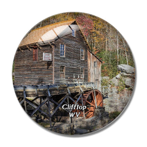 Clifftop Babcock Park West Virginia USA 3D Fridge Magnet Crystal Glass