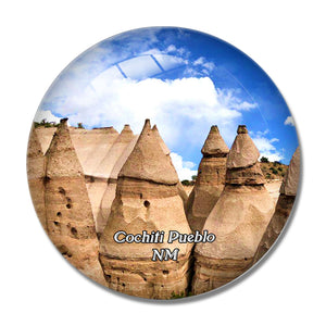 Cochiti Pueblo Rocks New Mexico USA 3D Fridge Magnet Crystal Glass