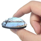 College Park Lake Artemesia Maryland USA 3D Fridge Magnet Crystal Glass