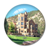 Colorado Springs Glen Eyrie Castle USA 3D Fridge Magnet Crystal Glass