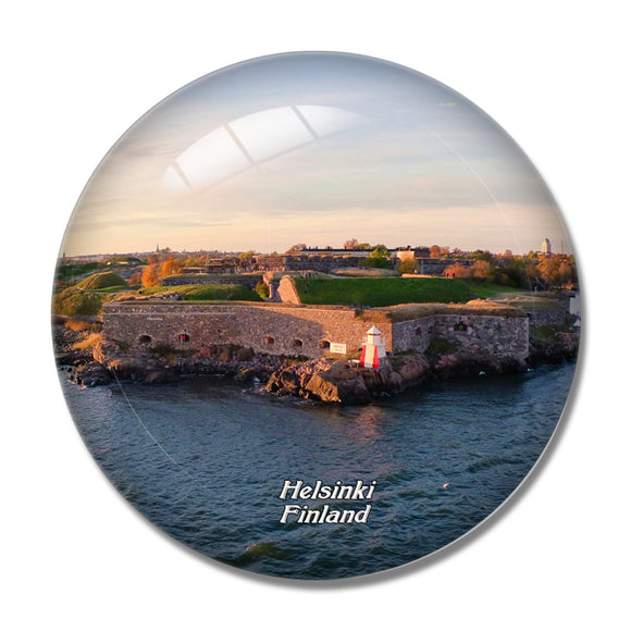 Finland Suomenlinna Helsinki 3D Fridge Magnet Crystal Glass