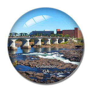 Columbus Riverwalk Georgia USA 3D Fridge Magnet Crystal Glass