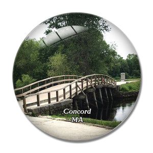 Concord North Bridge Massachusetts USA 3D Fridge Magnet Crystal Glass