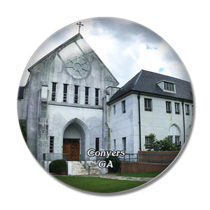 Conyers Church Georgia USA 3D Fridge Magnet Crystal Glass