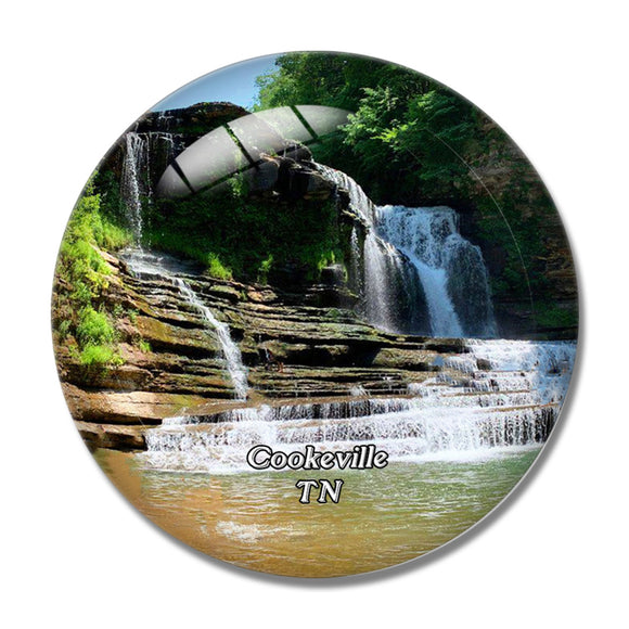 Cookeville Cummins Falls Tennessee USA 3D Fridge Magnet Crystal Glass