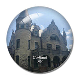 Cortland House Museum NY USA 3D Fridge Magnet Crystal Glass