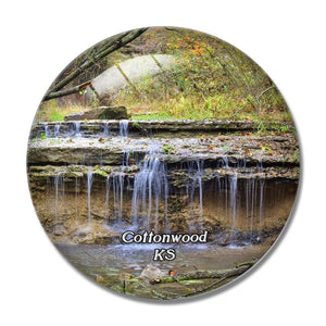 Cottonwood Falls Kansas USA 3D Fridge Magnet Crystal Glass