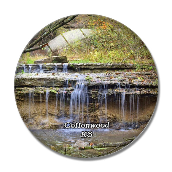 Cottonwood Falls Kansas USA 3D Fridge Magnet Crystal Glass