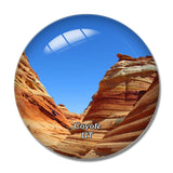 Coyote Buttes Utah USA 3D Fridge Magnet Crystal Glass