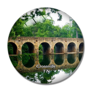 Crossville Bridge Tennessee USA 3D Fridge Magnet Crystal Glass