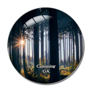 Cumming Georgia USA 3D Fridge Magnet Crystal Glass