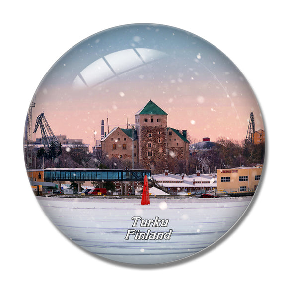 Finland Turku Castle 3D Fridge Magnet Crystal Glass