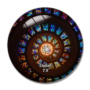 Dallas Windows Texas USA 3D Fridge Magnet Crystal Glass