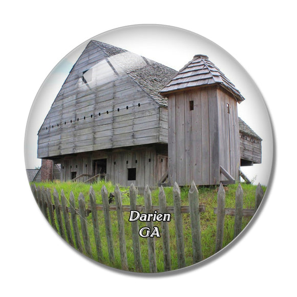 Darien Fort King Georgia USA 3D Fridge Magnet Crystal Glass