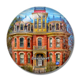 Davenport Iowa USA 3D Fridge Magnet Crystal Glass