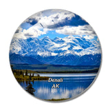 Denali National Park Alaska USA 3D Fridge Magnet Crystal Glass