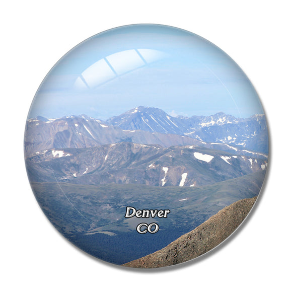 Denver Mount Evans Colorado USA 3D Fridge Magnet Crystal Glass