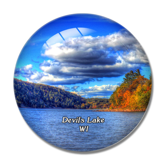 Devil's Lake Wisconsin USA 3D Fridge Magnet Crystal Glass