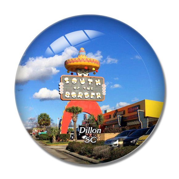 Dillon South of the Border South Carolina USA 3D Fridge Magnet Crystal Glass